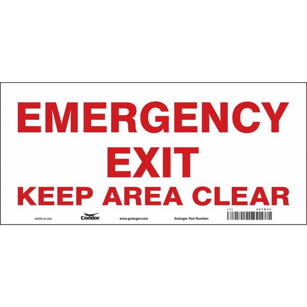 Safety Sign, 6 1/2 in x 14 in, Vinyl
