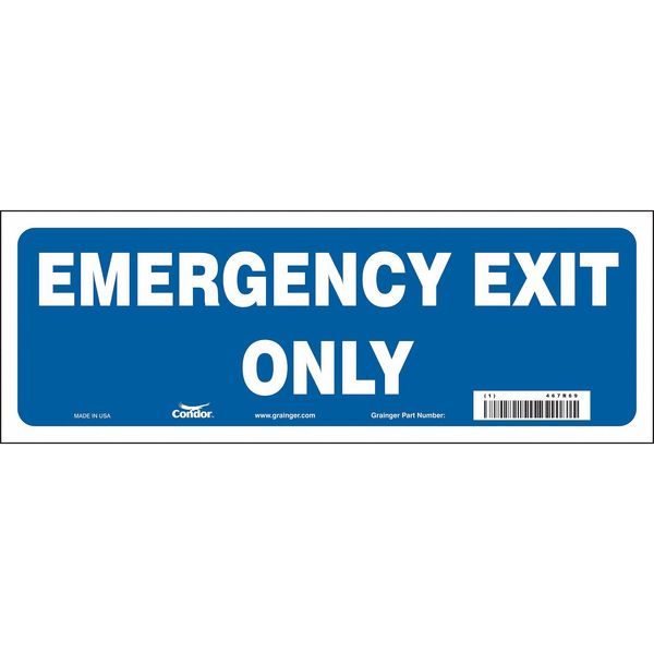 Emergency Exit Sign, English, 14