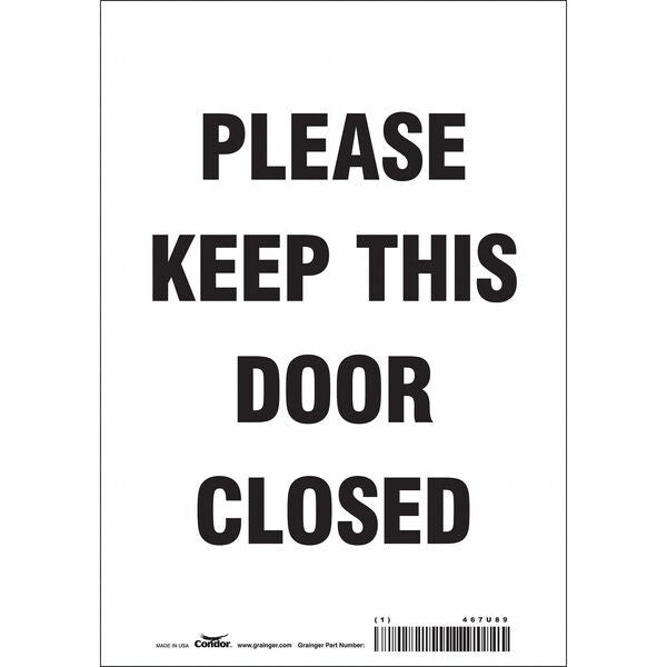 Safety Sign Emergency Exit, 10 in Height, 7 in Width, Vinyl, Horizontal Rectangle, English