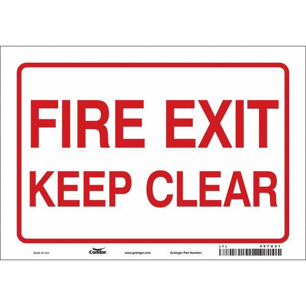 Emergency Exit Floor Sign, 10