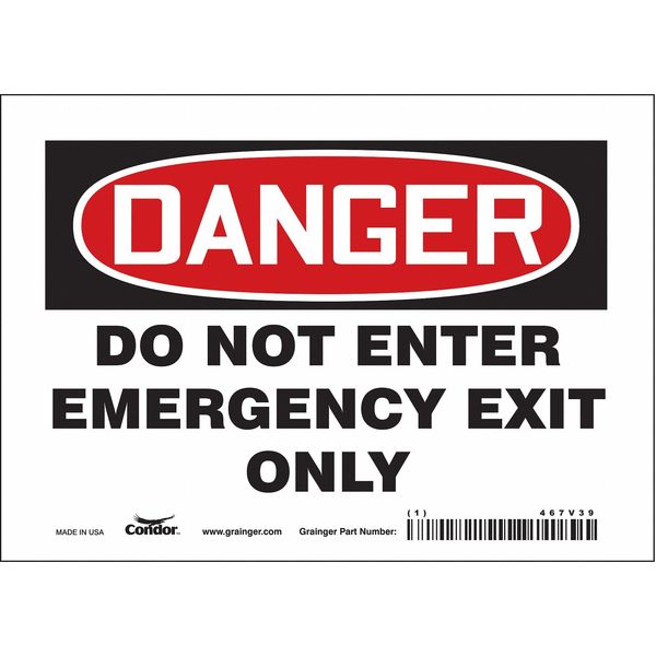 Safety Sign, 5 in x 7 in, Vinyl