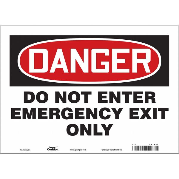 Safety Sign, 10 in x 14 in, Vinyl