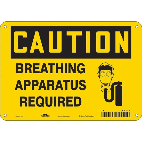 Safety Sign, 7 in Height, 10 in Width, Vinyl, Vertical Rectangle, English, 467X45