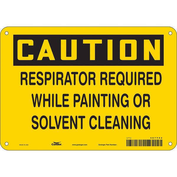 Safety Sign, 7 in Height, 10 in Width, Polyethylene, Vertical Rectangle, English, 467Y02