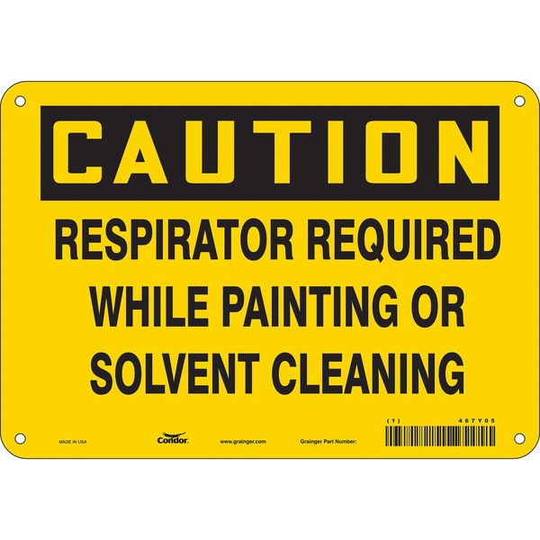 Safety Sign, 7 in Height, 10 in Width, Vinyl, Vertical Rectangle, English, 467Y05