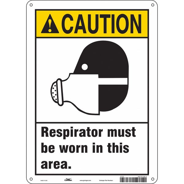 Safety Sign, 14 in Height, 10 in Width, Polyethylene, Vertical Rectangle, English, 467Y21