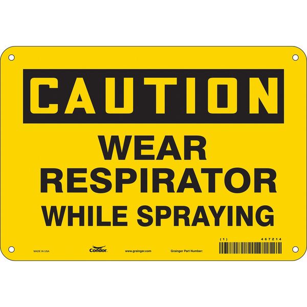 Safety Sign, 7 in Height, 10 in Width, Polyethylene, Vertical Rectangle, English, 467Z14