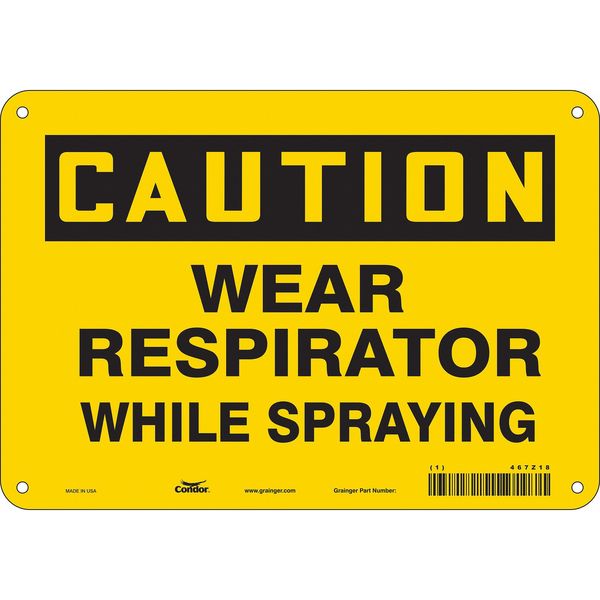 Safety Sign, 7 in Height, 10 in Width, Vinyl, Vertical Rectangle, English, 467Z18