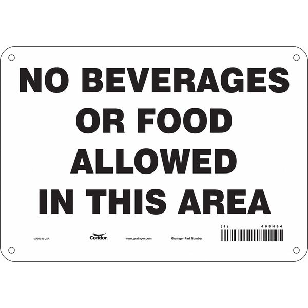 Safety Sign, 7 in Height, 10 in Width, Polyethylene, Vertical Rectangle, English, 468H94