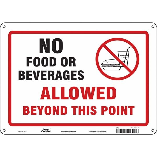Safety Sign, 10 in Height, 14 in Width, Polyethylene, Horizontal Rectangle, English, 468J09