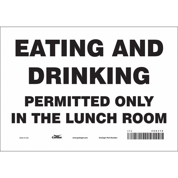 Safety Sign, 7 in Height, 10 in Width, Vinyl, Vertical Rectangle, English, 468J16