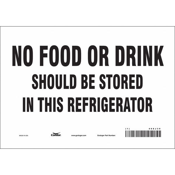 Safety Sign, 7 in Height, 10 in Width, Vinyl, Vertical Rectangle, English, 468J39