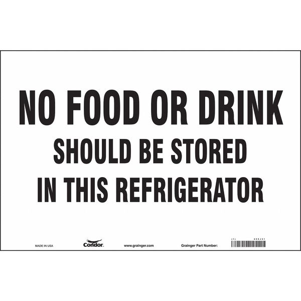 Safety Sign, 12 in Height, 18 in Width, Vinyl, Horizontal Rectangle, English