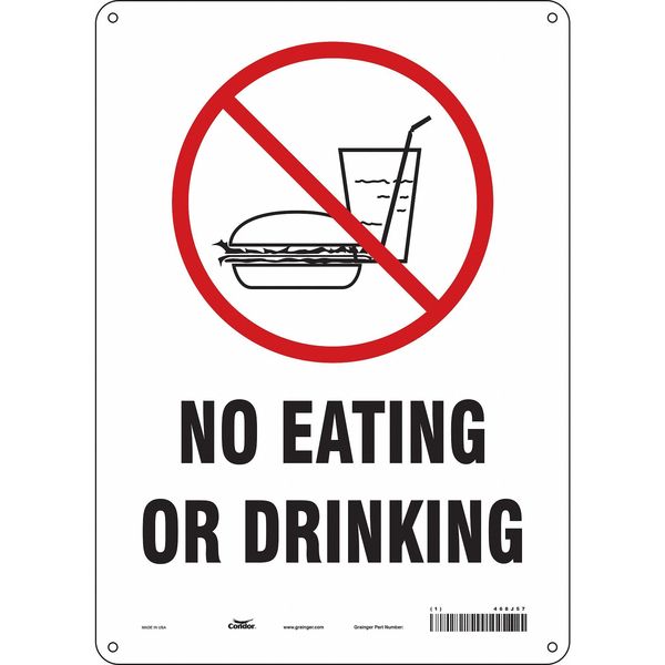 Safety Sign, 14 in Height, 10 in Width, Polyethylene, Vertical Rectangle, English, 468J57