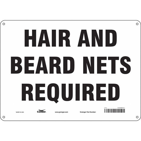 Safety Sign, 10 in Height, 14 in Width, Polyethylene, Horizontal Rectangle, English, 468K01