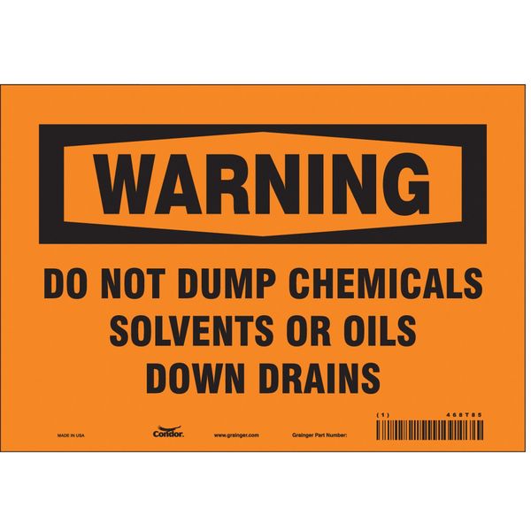 Safety Sign, 7 in Height, 10 in Width, Vinyl, Vertical Rectangle, English, 468T85