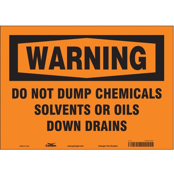 Safety Sign, 10 in Height, 14 in Width, Vinyl, Horizontal Rectangle, English, 468T86