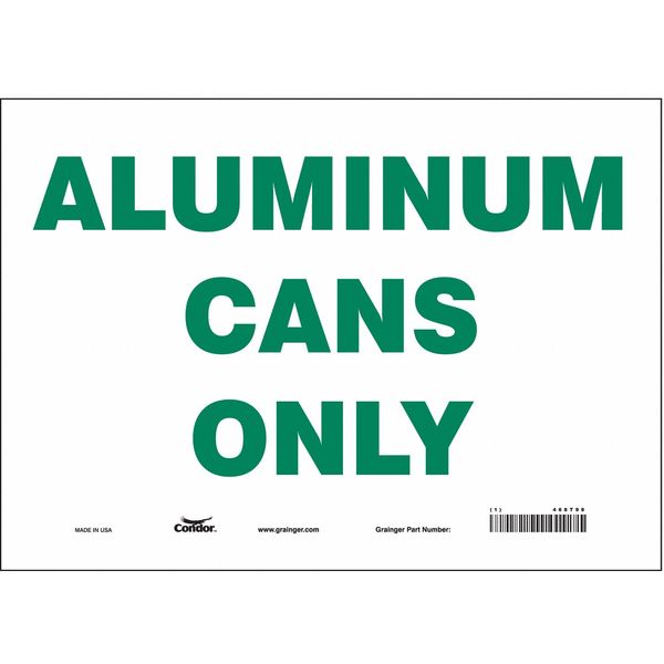 Safety Sign, 10 in Height, 14 in Width, Vinyl, Horizontal Rectangle, English, 468T98