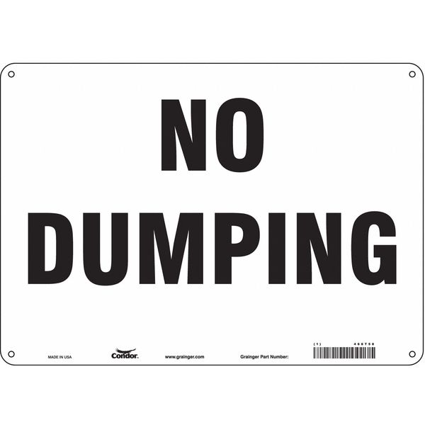 Safety Sign, 10 in Height, 14 in Width, Polyethylene, Horizontal Rectangle, English, 468T58