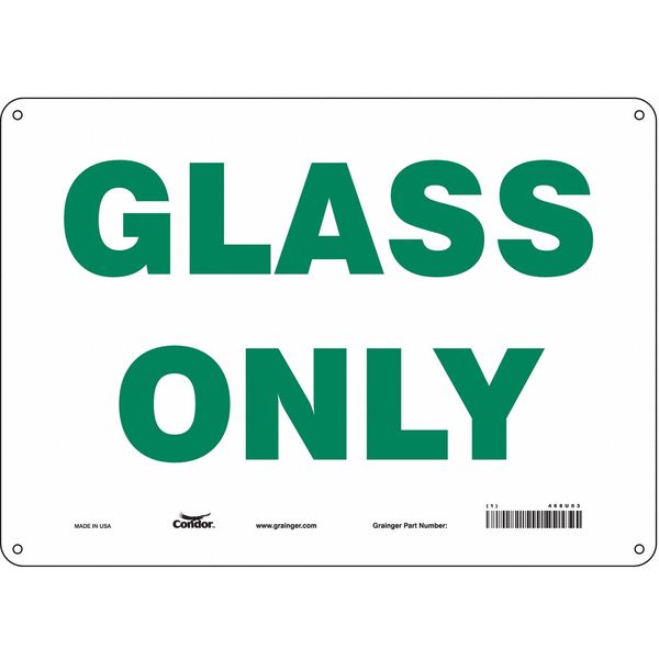 Safety Sign, 10 in Height, 14 in Width, Polyethylene, Horizontal Rectangle, English, 468U03
