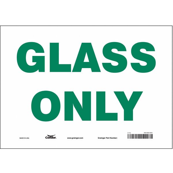 Safety Sign, 10 in Height, 14 in Width, Vinyl, Horizontal Rectangle, English, 468U05