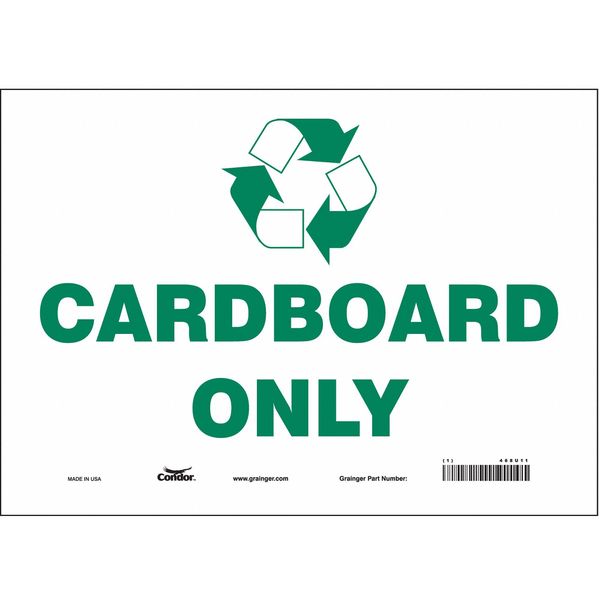 Safety Sign, 10 in Height, 14 in Width, Vinyl, Horizontal Rectangle, English, 468U11