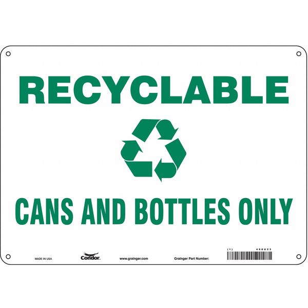 Safety Sign, 10 in Height, 14 in Width, Polyethylene, Horizontal Rectangle, English, 468U23