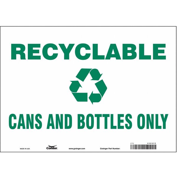 Safety Sign, 10 in Height, 14 in Width, Vinyl, Horizontal Rectangle, English, 468U25