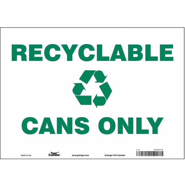 Safety Sign, 10 in Height, 14 in Width, Vinyl, Horizontal Rectangle, English, 468U32