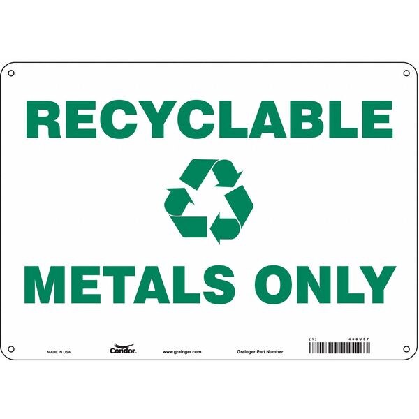 Safety Sign, 10 in Height, 14 in Width, Polyethylene, Horizontal Rectangle, English, 468U37