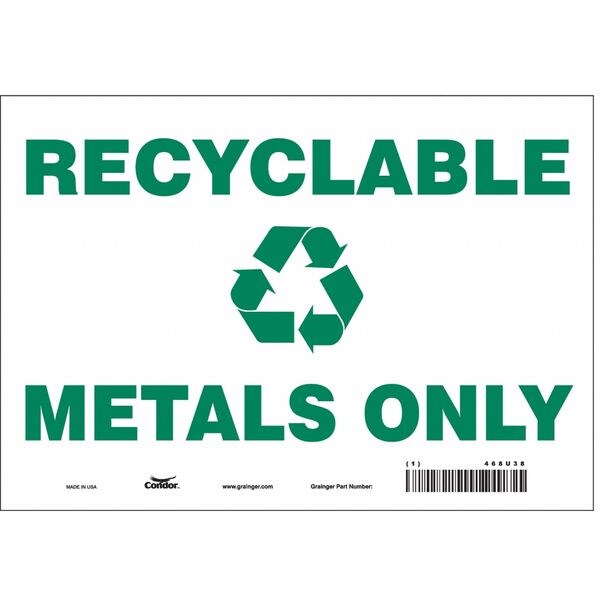 Safety Sign, 7 in Height, 10 in Width, Vinyl, Vertical Rectangle, English, 468U38