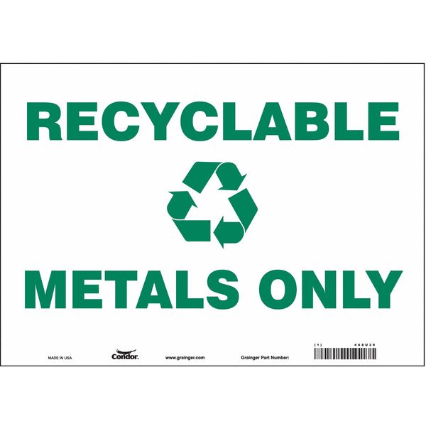 Safety Sign, 10 in Height, 14 in Width, Vinyl, Horizontal Rectangle, English, 468U39