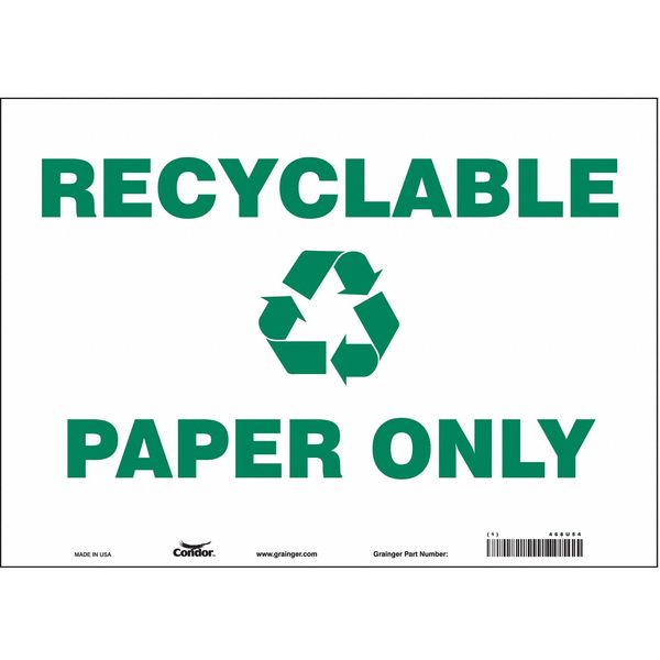 Safety Sign, 10 in Height, 14 in Width, Vinyl, Horizontal Rectangle, English, 468U54
