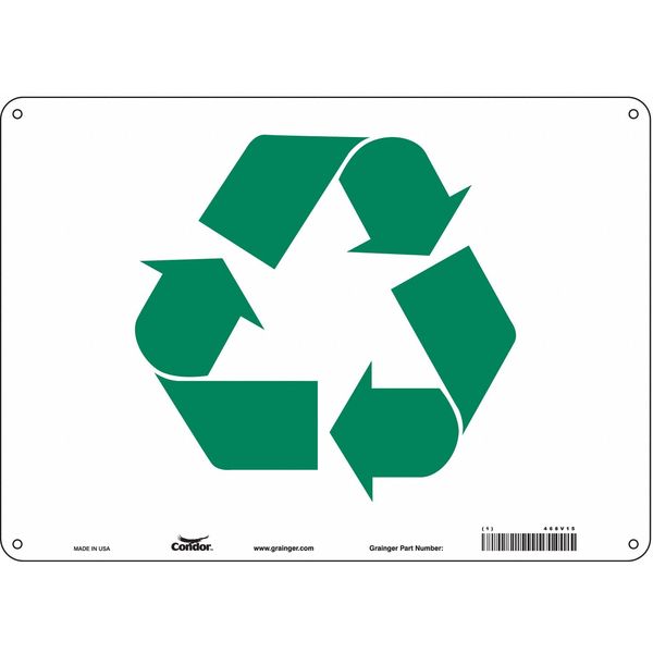 Safety Sign, 10 in Height, 14 in Width, Polyethylene, Horizontal Rectangle, English, 468V15
