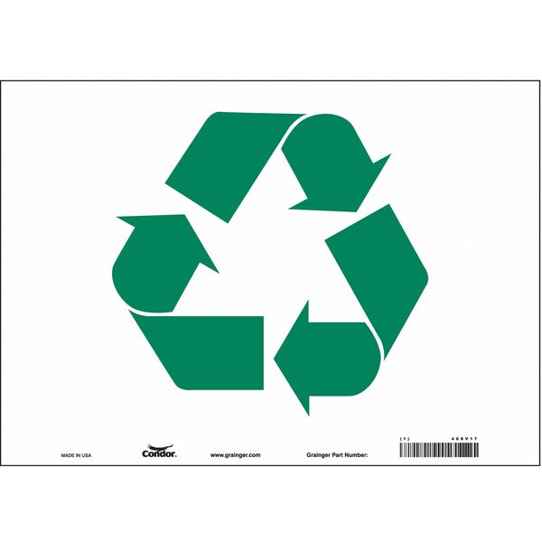 Safety Sign, 10 in Height, 14 in Width, Vinyl, Horizontal Rectangle, English, 468V17