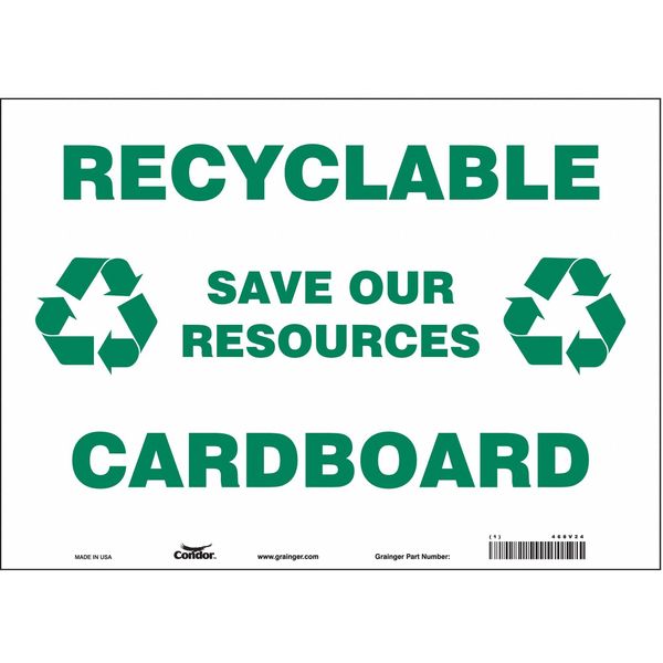 Safety Sign, 10 in Height, 14 in Width, Vinyl, Horizontal Rectangle, English, 468V24