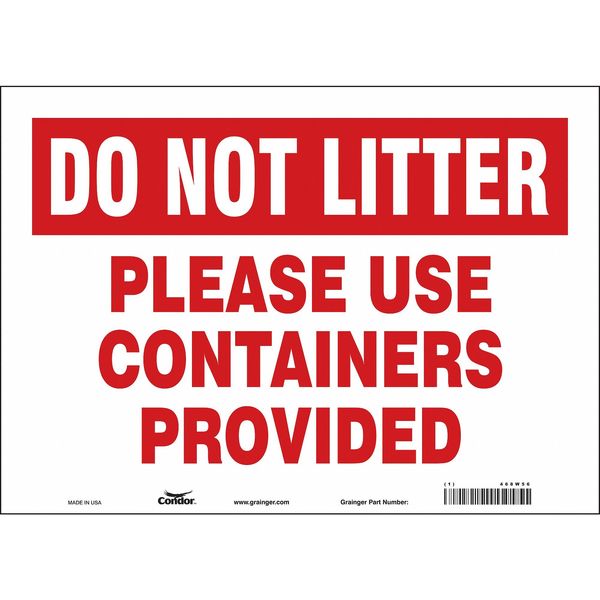 Safety Sign, 10 in Height, 14 in Width, Vinyl, Horizontal Rectangle, English, 468W56