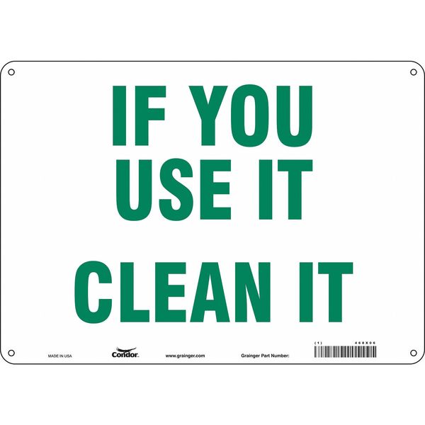 Safety Sign, 10 in Height, 14 in Width, Vinyl, Horizontal Rectangle, English, 468X06