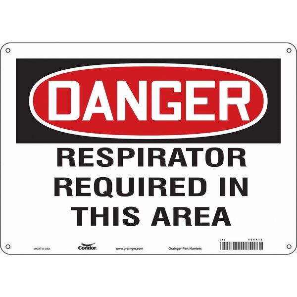 Safety Sign, 10 in Height, 14 in Width, Vinyl, Horizontal Rectangle, English, 468A16