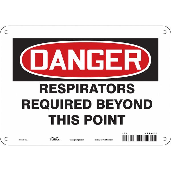 Safety Sign, 7 in Height, 10 in Width, Vinyl, Vertical Rectangle, English, 468A22