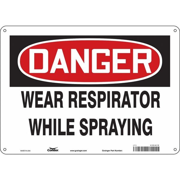 Safety Sign, 10 in Height, 14 in Width, Vinyl, Horizontal Rectangle, English, 468A29