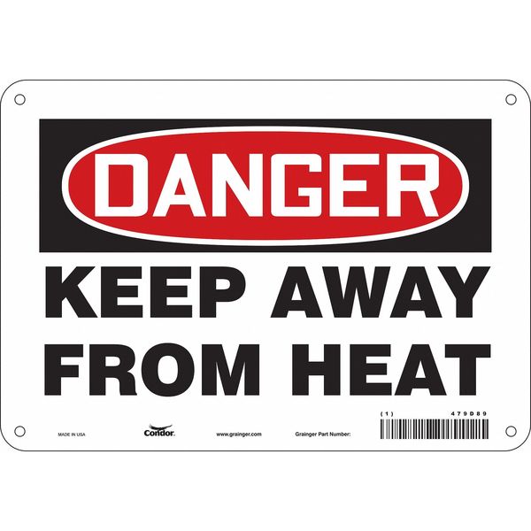 Safety Sign, 7 in Height, 10 in Width, Polyethylene, Vertical Rectangle, English, 479D89