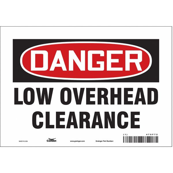 Safety Sign, 7 in Height, 10 in Width, Vinyl, Vertical Rectangle, English, 479F72