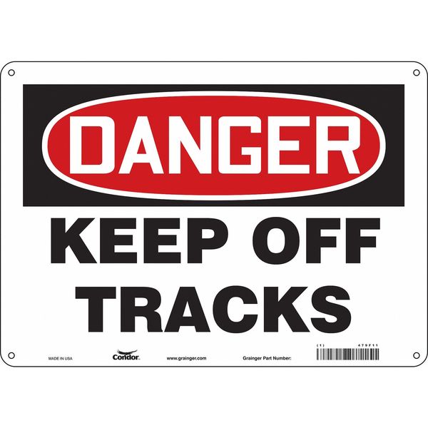 Safety Sign, 10 in Height, 14 in Width, Polyethylene, Horizontal Rectangle, English, 479F11