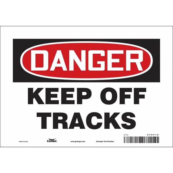 Safety Sign, 7 in Height, 10 in Width, Vinyl, Vertical Rectangle, English, 479F12