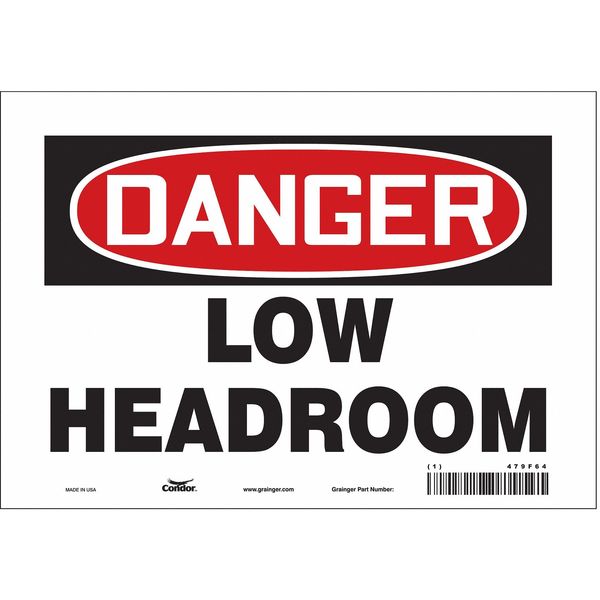 Safety Sign, 7 in Height, 10 in Width, Vinyl, Vertical Rectangle, English, 479F64
