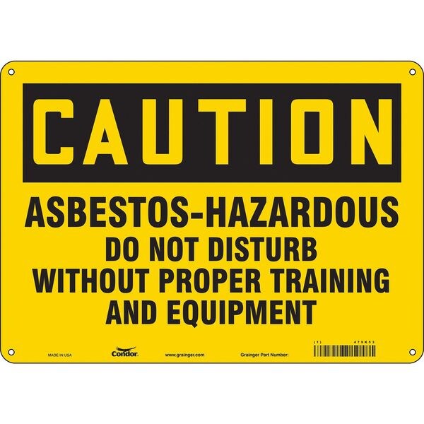 Safety Sign, 10 in Height, 14 in Width, Polyethylene, Horizontal Rectangle, English, 479K53