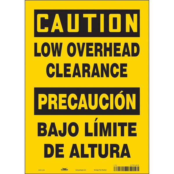 Safety Sign, 14 in Height, 10 in Width, Vinyl, Vertical Rectangle, English, 479L82