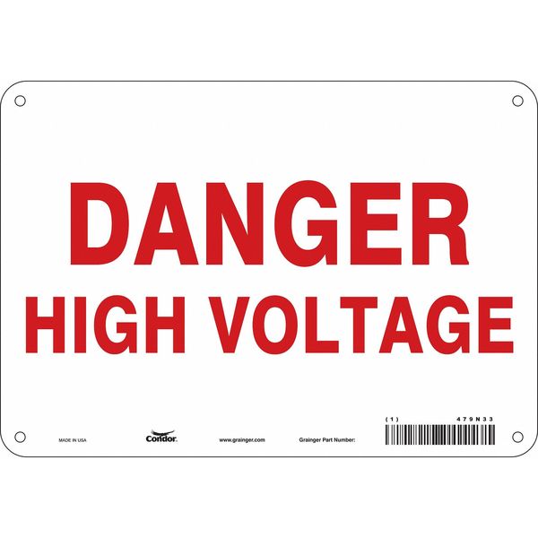 Safety Sign, 7 in Height, 10 in Width, Polyethylene, Vertical Rectangle, English, 479N33