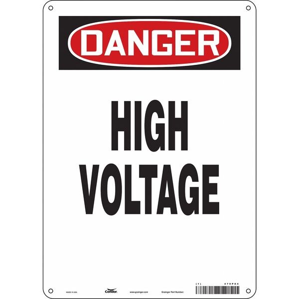 Safety Sign, 14 in Height, 10 in Width, Polyethylene, Vertical Rectangle, English, 479P84